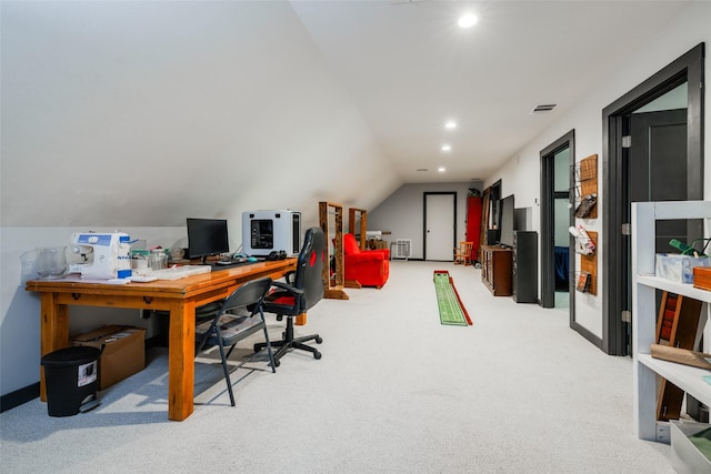 35 Disher Cir, Huffman, TX 77336 - carpeted office with lofted ceiling and recessed lighting