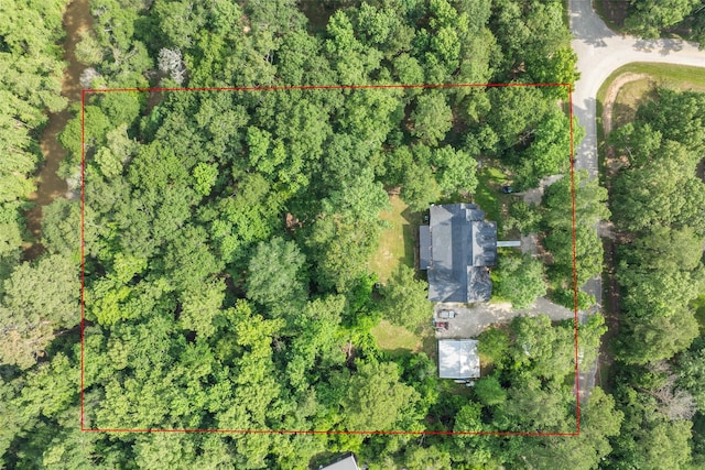 35 Disher Cir, Huffman, TX 77336 - aerial view of property and surrounding area featuring property parcel outlined