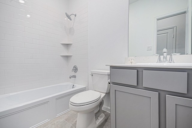 705 Western Fern, League City, TX 77573 - bathroom with vanity, toilet, and bathing tub / shower combination