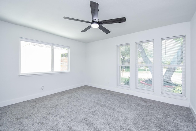 7418 Dew Mist Ln, Houston, TX 77095 - carpeted spare room with baseboards and ceiling fan