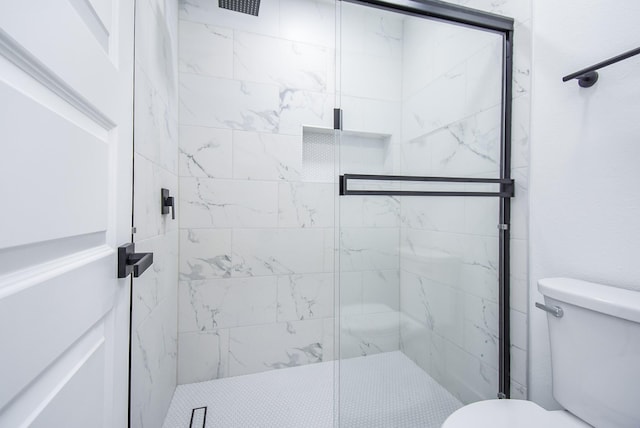 7418 Dew Mist Ln, Houston, TX 77095 - full bathroom featuring toilet and a stall shower