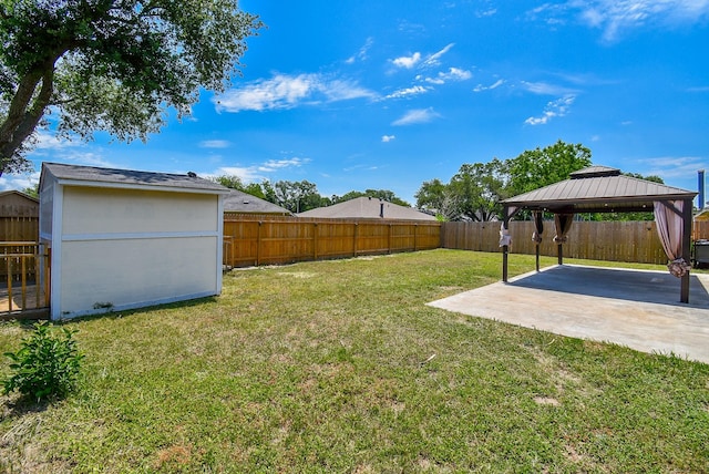 7418 Dew Mist Ln, Houston, TX 77095 - view of yard with a gazebo and a patio area