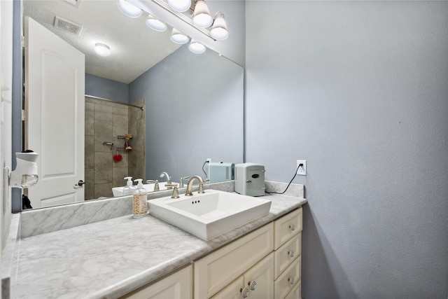5219 Camp Creek Rd, Baytown, TX 77523 - full bathroom with vanity and tiled shower