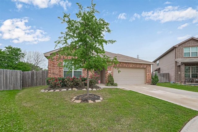 2535 Sandbar Shark Ct, Katy, TX 77449 - view of front of home with brick siding, an attached garage, and concrete driveway