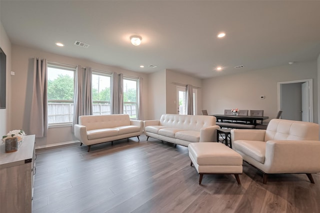 2535 Sandbar Shark Ct, Katy, TX 77449 - living area featuring wood finished floors, recessed lighting, and baseboards