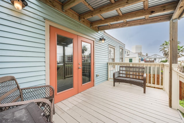 1414 Mechanic St, Galveston, TX 77550 - deck featuring french doors