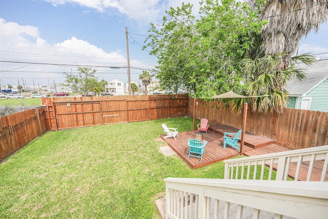 1414 Mechanic St, Galveston, TX 77550 - view of yard with a deck