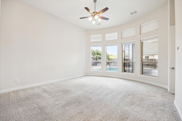 2314 Umber Oaks Ln, Brookshire, TX 77423 - carpeted spare room with a ceiling fan and baseboards