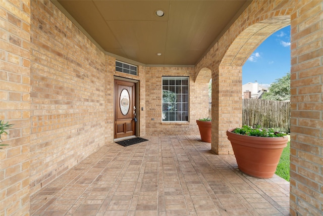 25303 Hall Meadow Ln, Katy, TX 77494 - entrance to property with brick siding and a patio area