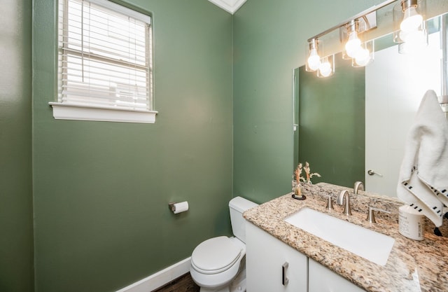 4311 Childress St, Houston, TX 77005 - half bath with toilet, vanity, and baseboards