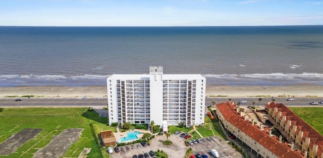 7310 Seawall Blvd Unit 309, Galveston, TX 77551 - bird's eye view of expansive coastline and apartment complex / building