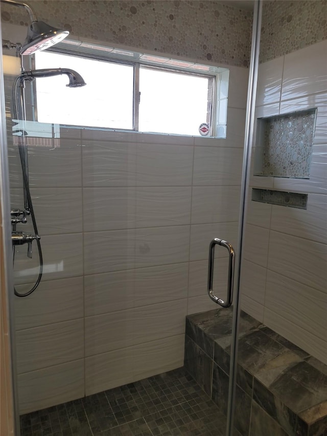 5515 Pimberton Ln, Spring, TX 77379 - full bath featuring a shower stall and tile patterned flooring