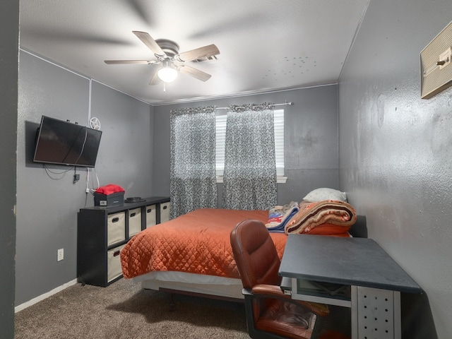 14914 Lawther St, Channelview, TX 77530 - carpeted bedroom with a ceiling fan