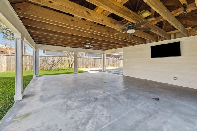 6649 Fairfield St, Houston, TX 77023 - view of patio featuring ceiling fan