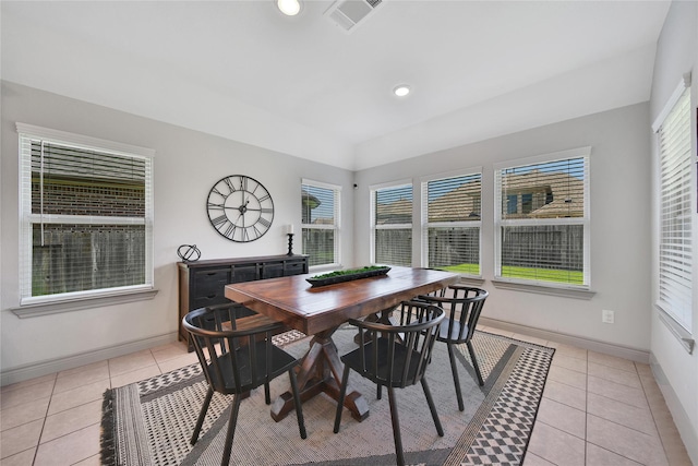 28111 Middlewater View Ln, Katy, TX 77494 - dining room with healthy amount of natural light, light tile patterned floors, baseboards, and recessed lighting
