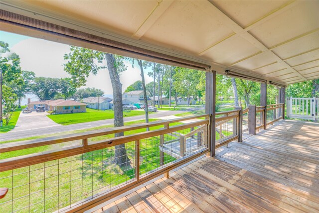 517 Lakeview Hbr, Onalaska, TX 77360 - deck with a residential view and a lawn
