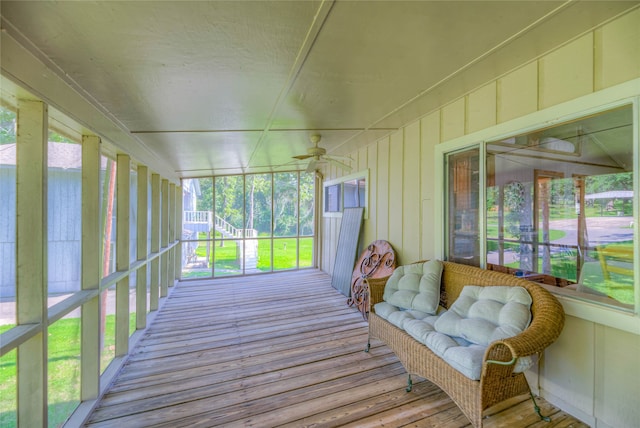 517 Lakeview Hbr, Onalaska, TX 77360 - sunroom / solarium with ceiling fan