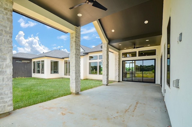 20218 Tealpointe Ridge Ln, Tomball, TX 77377 - view of patio with a ceiling fan