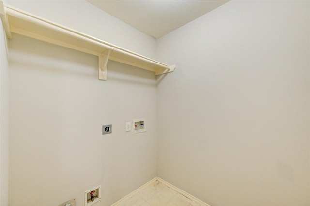 19814 Lindenfield Pl, Katy, TX 77449 - washroom with washer hookup, hookup for an electric dryer, and baseboards