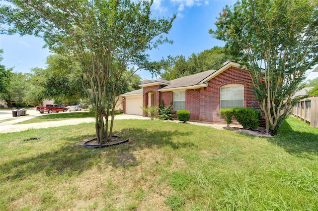 19814 Lindenfield Pl, Katy, TX 77449 - ranch-style home featuring an attached garage, brick siding, and concrete driveway