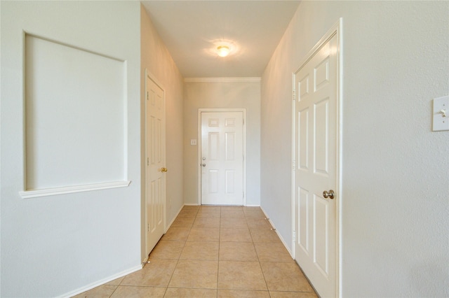 19814 Lindenfield Pl, Katy, TX 77449 - hall featuring light tile patterned floors and baseboards
