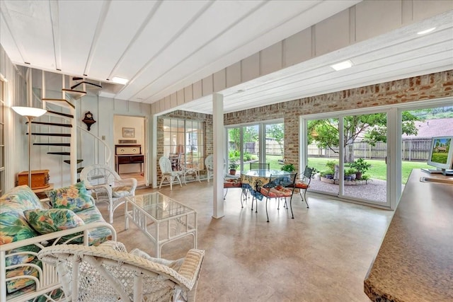 1705 E Texas Ave, Baytown, TX 77520 - dining area with stairway