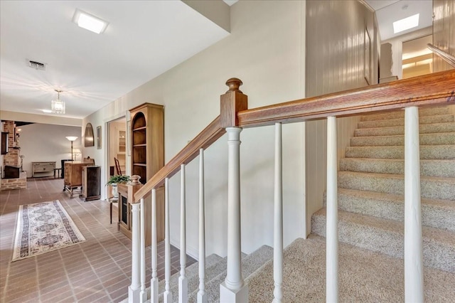 1705 E Texas Ave, Baytown, TX 77520 - staircase with tile patterned floors