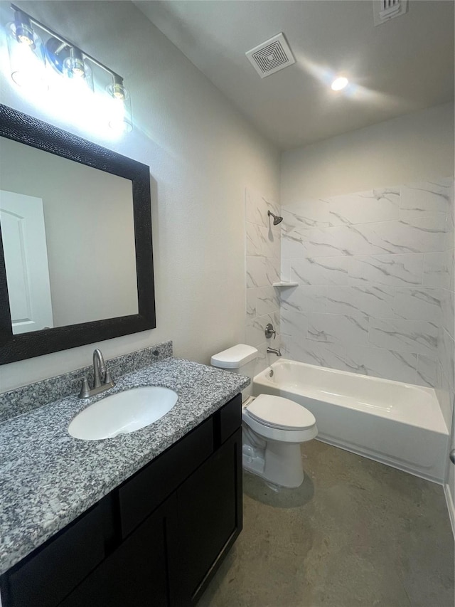 8 Greenway Dr, Trinity, TX 75862 - bathroom with vanity, toilet, and  shower combination
