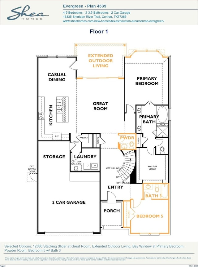 16183 Sheridan River Trl, Conroe, TX 77302 - home floor plan