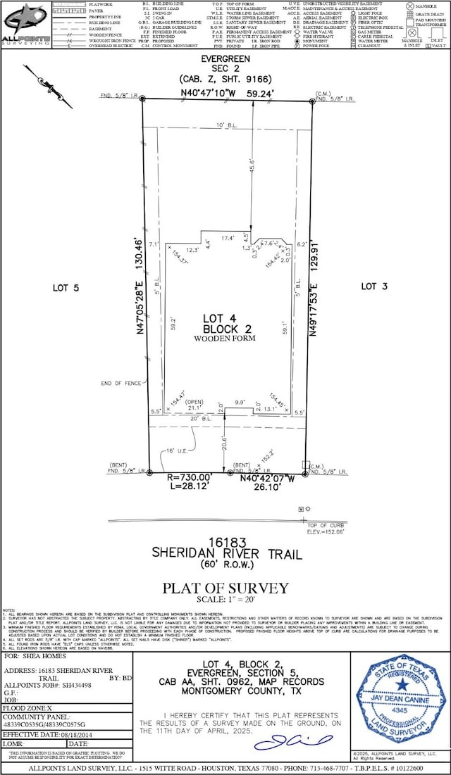 16183 Sheridan River Trl, Conroe, TX 77302 - survey map / technical document