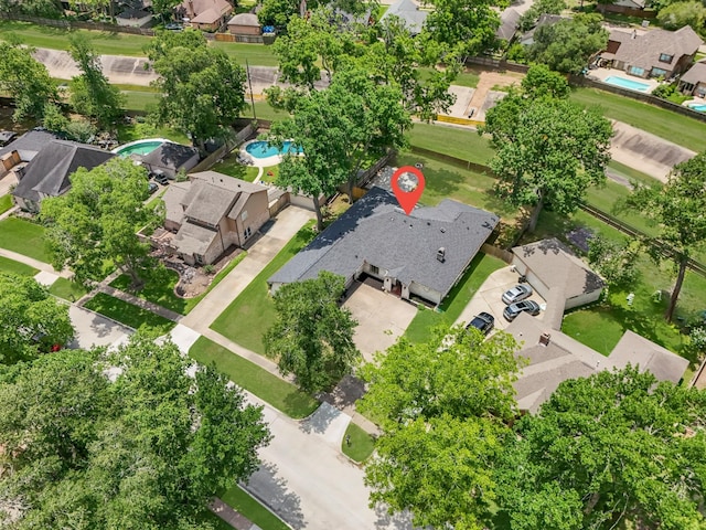 1915 Morton League Rd, Richmond, TX 77406 - aerial view of residential area featuring a pool