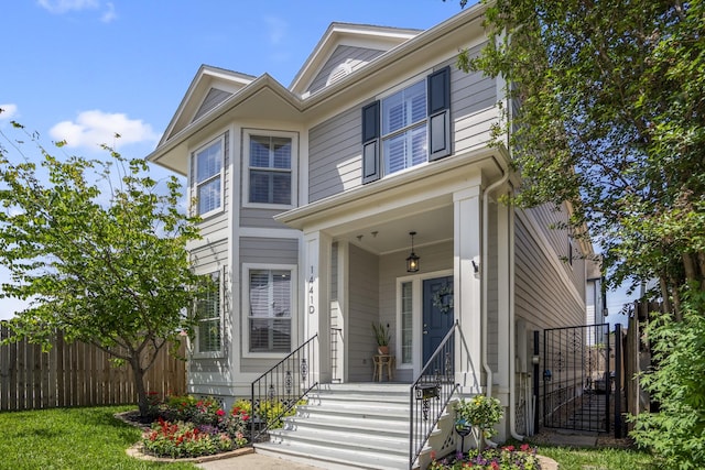 1441 W 25th St Unit D, Houston, TX 77008 - view of front of house with a gate