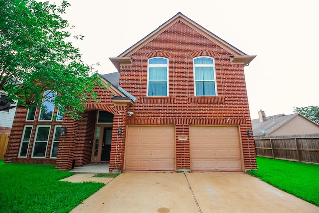 10407 Redwood Dr, Baytown, TX 77523 - traditional-style home with brick siding, driveway, and an attached garage
