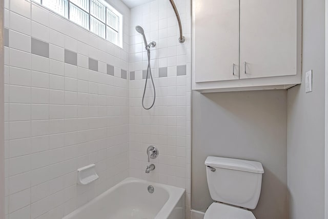 5229 Larkin St, Houston, TX 77007 - bathroom featuring bathing tub / shower combination and toilet