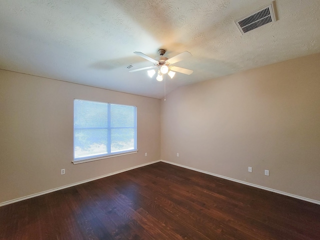 6135 Shelbourne Park Ln, Houston, TX 77084 - spare room with ceiling fan, wood finished floors, baseboards, and a textured ceiling