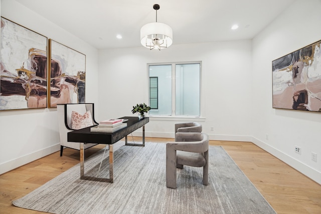1203 Bomar St, Houston, TX 77006 - office space with wood finished floors, recessed lighting, and baseboards