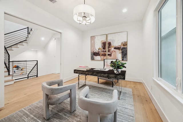 1203 Bomar St, Houston, TX 77006 - office space with wood finished floors, baseboards, and recessed lighting
