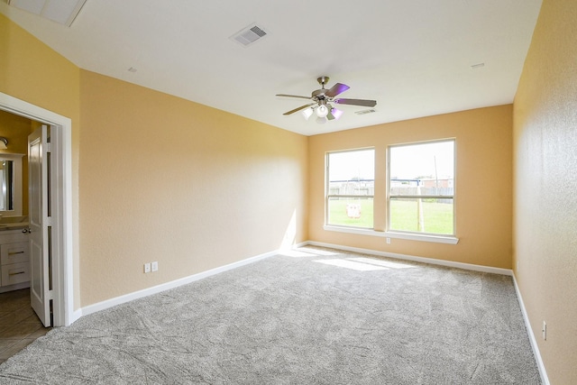 2123 Witham Park Ln, Fresno, TX 77545 - spare room with ceiling fan, carpet, and baseboards