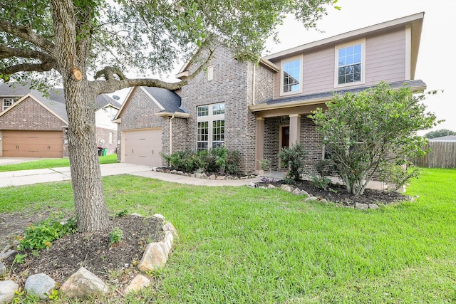 2123 Witham Park Ln, Fresno, TX 77545 - traditional-style home featuring brick siding, a garage, and driveway