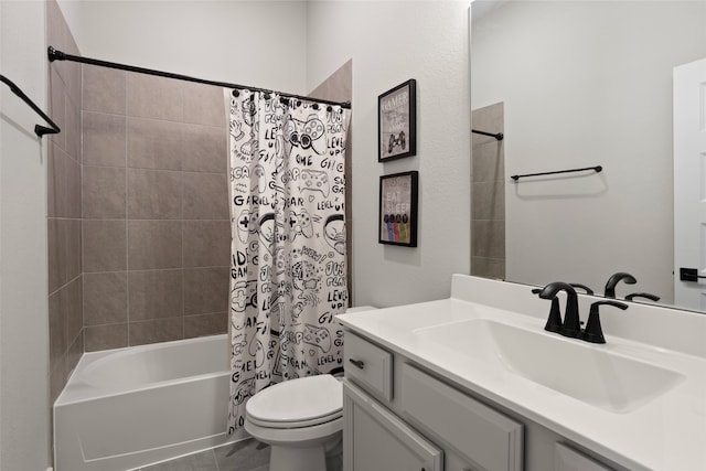 18631 Joyous Ln, Cypress, TX 77433 - full bath featuring vanity, toilet, and shower / bath combination with curtain
