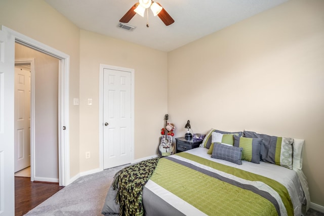 13685 Lakeside Place Dr, Willis, TX 77318 - bedroom with ceiling fan and carpet floors