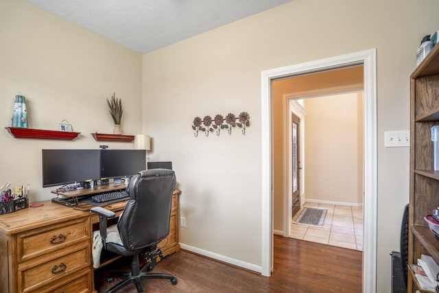13685 Lakeside Place Dr, Willis, TX 77318 - office space with dark wood finished floors and baseboards