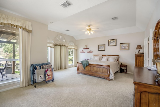 13685 Lakeside Place Dr, Willis, TX 77318 - carpeted bedroom with a ceiling fan and baseboards