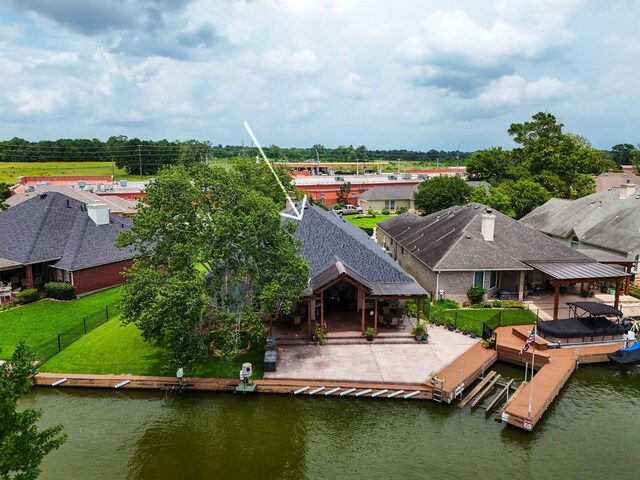 13685 Lakeside Place Dr, Willis, TX 77318 - aerial view of property and surrounding area featuring a nearby body of water