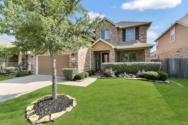 2610 Cedar Path Ln, Conroe, TX 77385 - view of front of house featuring brick siding, concrete driveway, and an attached garage