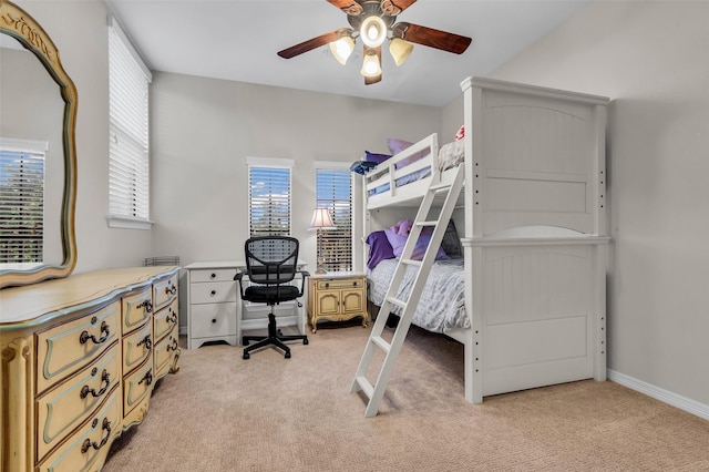 5306 Lockwood Bend Ln, Sugar Land, TX 77479 - bedroom featuring light carpet and ceiling fan