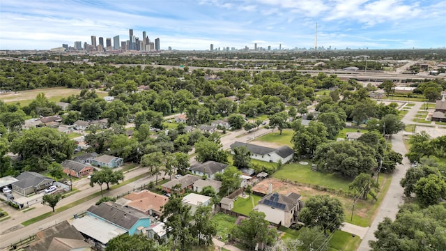 3518 Bain St, Houston, TX 77026 - drone / aerial view of city skyline and a tree filled landscape
