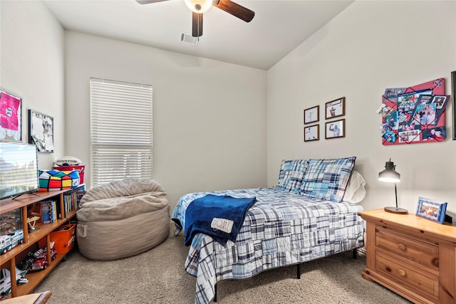 15019 Turquoise Mist Dr, Cypress, TX 77433 - carpeted bedroom with a ceiling fan