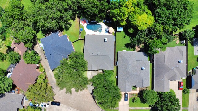 8910 Burleson Ct, Houston, TX 77064 - aerial view of residential area with a pool