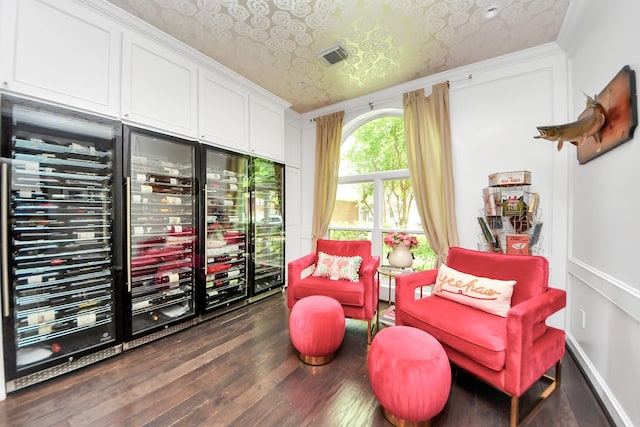 8910 Burleson Ct, Houston, TX 77064 - living area with dark wood finished floors and an ornate ceiling